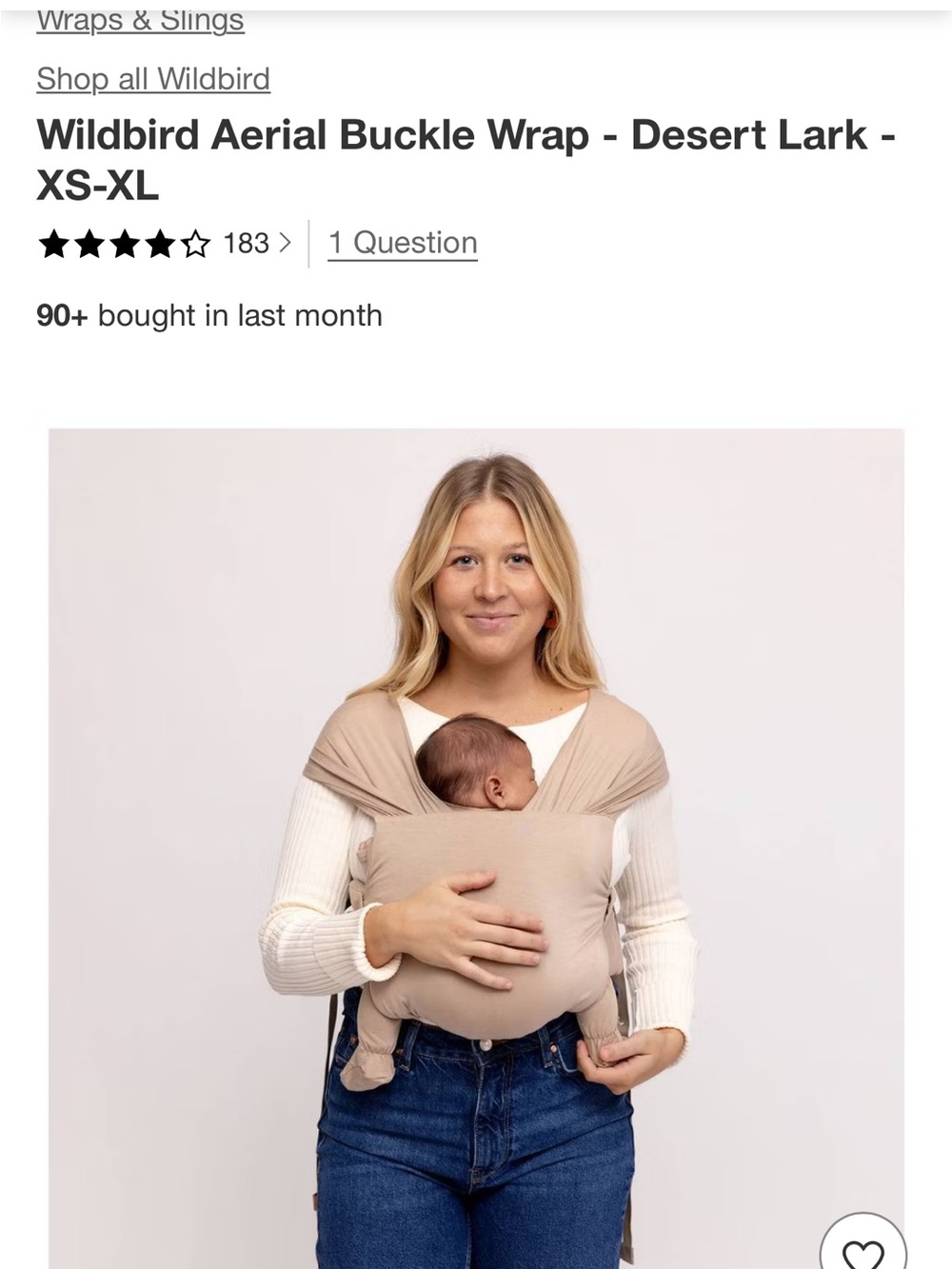 WildBird Aerial Buckle Wrap in Sand Beige